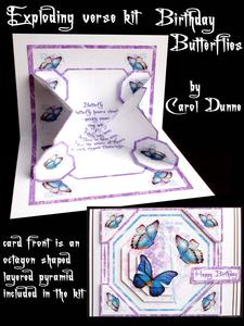 Exploding Verse Kit - Birthday Butterflies (blue)