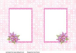 Insert - Pink Lilies