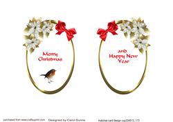 Robin and Gold Poinsettias Insert