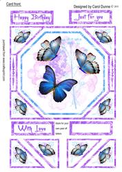 Blue Butterflies Card Front