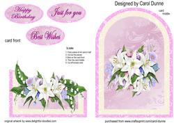 Cutaway Pink Brocade with Lilies