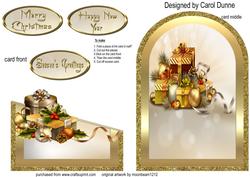 Christmas Cutaway - Gold Parcels
