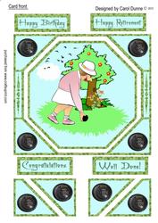 Bowls Card Front - Lady