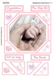 Card Front - New Baby Girl