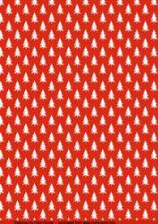 Red with White Trees Backing Paper