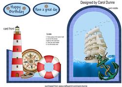 Cutaway Card - at Sea