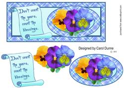 Pansy with Scroll Dl