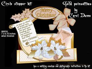 Circle Stepper Kit - Gold Poinsettias