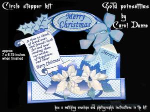 Circle Stepper Kit - Blue Poinsettias