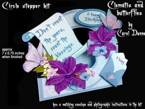 Circle Stepper Kit - Clematis and Butterflies