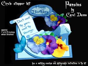 Circle Stepper Kit -pansies