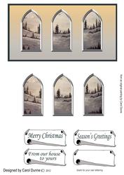 Three Archways Christmas Scene