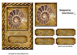 Fossil Card Front-brown