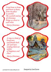 Christmas Scenes with Verses - Red