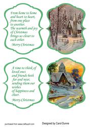 Christmas Scenes with Verses - Green