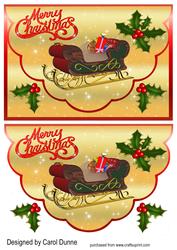 Sleigh Faux Envelope Card