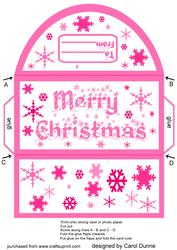 Money Wallet - Snowflakes(pink)