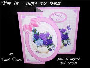 Mini Kit Teapot with Purple Roses