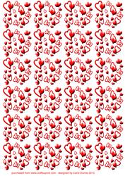 Red Hearts Backing Paper