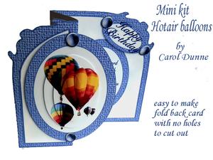 Mini Kit Hotair Balloons Fold Back