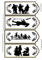 Music Theme Black and White Bookmarks