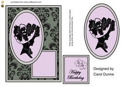 Lady Silhouette Quick Card