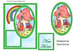 New Home -toadstool Quick Card