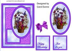 Flower Basket Quick Card
