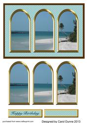 Three Arches Card - Tropical Beach