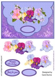 Faux Envelope - Irises