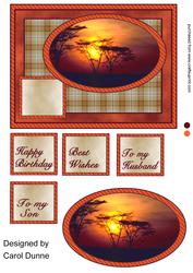 Sunset & Trees Quick Card