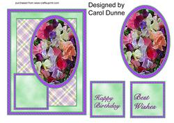 Sweet Peas Quick Card