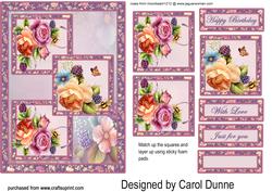 Three Squares - English Roses