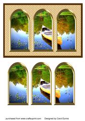 Three Arches Card - Canoe