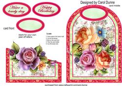 English Roses- Cutaway Card
