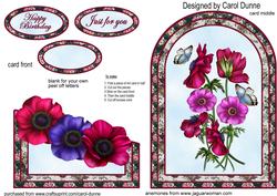 Anemones Cutaway Card