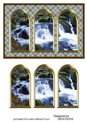 Three Arches Card - Beautiful Waterfall