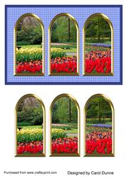Three Arches Card - Tulips