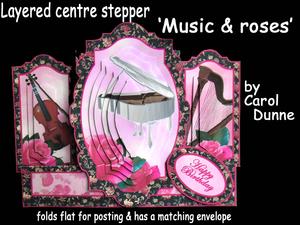 Layered Centre Stepper - Classical Music with Roses