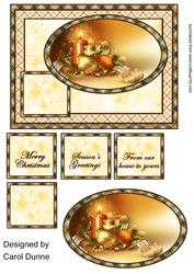 Gold Candles - Christmas Quick Card