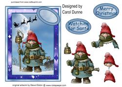 Watching for Santa - Decoupage