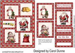 Three Squares - Christmas Santa