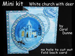 Mini Kit No Hole - White Church with Deer