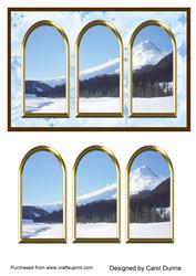 Three Arches Card - Snowy Mountains