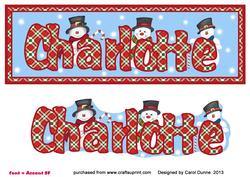 Charlotte Christmas Snowmen Dl