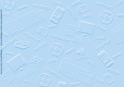 Computer Backing Paper- Pale Blue Embossed