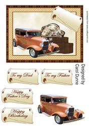 Old Tan Car Quick Card