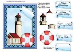 Lighthouse and Lifebelt Decoupage