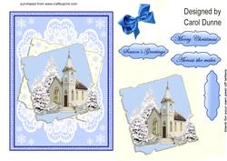 White Church on Paper and Lace