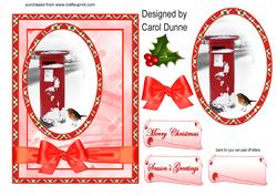 Robin and Post Box Quick Card